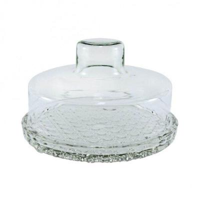 Queijeira Vidro Base Decorada Colonial Grande 20Cm - Mistral