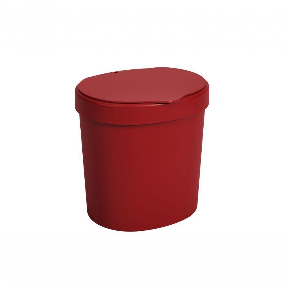Lixeira Plástica Coza Para Pia Vermelho Bold 2,5L 17,5 X 15 X 18,2 Cm Linha Basic Vermelho Bold - 1