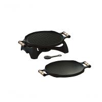 Rechaud Bifeteira Redondo Dupla Face Ferro Fundido 33Cm. - 2