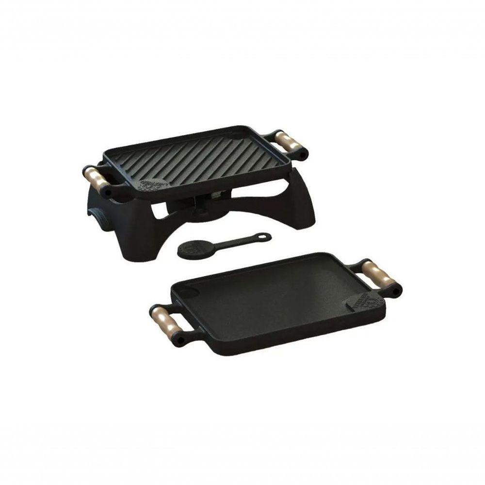 Rechaud Bifeteira Álcool Dupla Face De Ferro Fundido 23X28Cm - 1