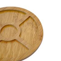 Bandeja De Bambu Para Petiscos Redonda 1,5x26x26 Cm - 3