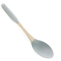 Colher P/Arroz Em Silicone E Madeira Com Cabo Madeira Mimo - 1