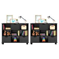 Kit 2 Nichos Organizadores Com Rodízios Toy 3 Gavetas Preto - 2