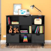 Kit 2 Nichos Organizadores Com Rodízios Toy 3 Gavetas Preto - 5