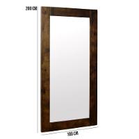 Espelho Retangular Decorativo Com Moldura 200x100 Canela - 2