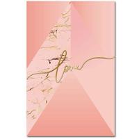 Kit Placas Quadros Decorativos 3 pçs MDF 20x30 Formas Rosa - 2