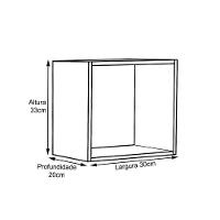 Kit 6 Nichos Organizador 33x30cm Branco AJL Móveis - 5