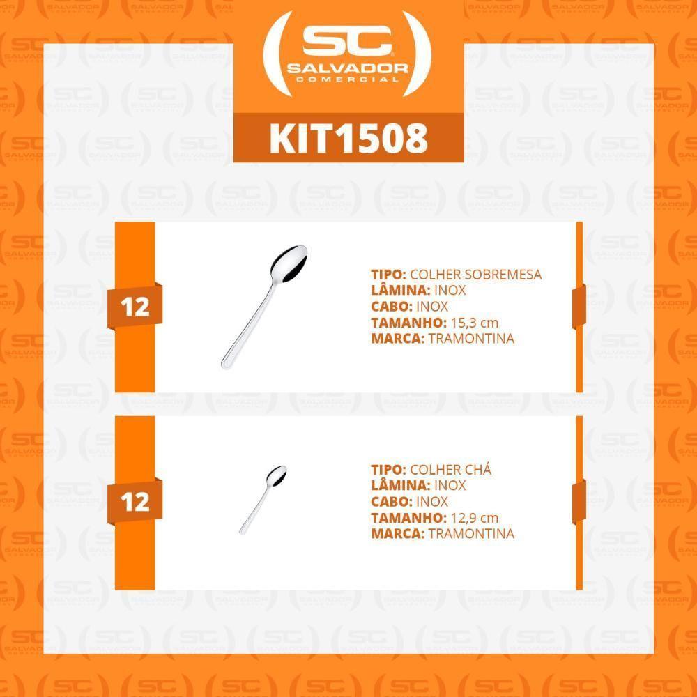 Conjunto Chá E Sobremesa Búzios 24 Peças Totalmente Em Aço Inox Ibag - Tramontina - 3