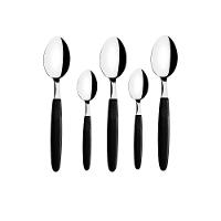 Conjunto Chá E Sobremesa Ipanema 60 Peças Lâminas Aço Inox Cabo Preto Ptop - Tramontina - 1