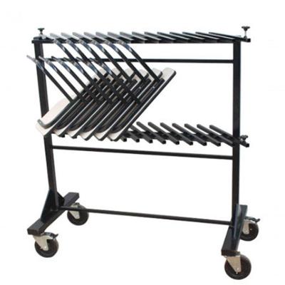 Porta Pranchetas De Cadeira Empilhável Hotel Smart Preto