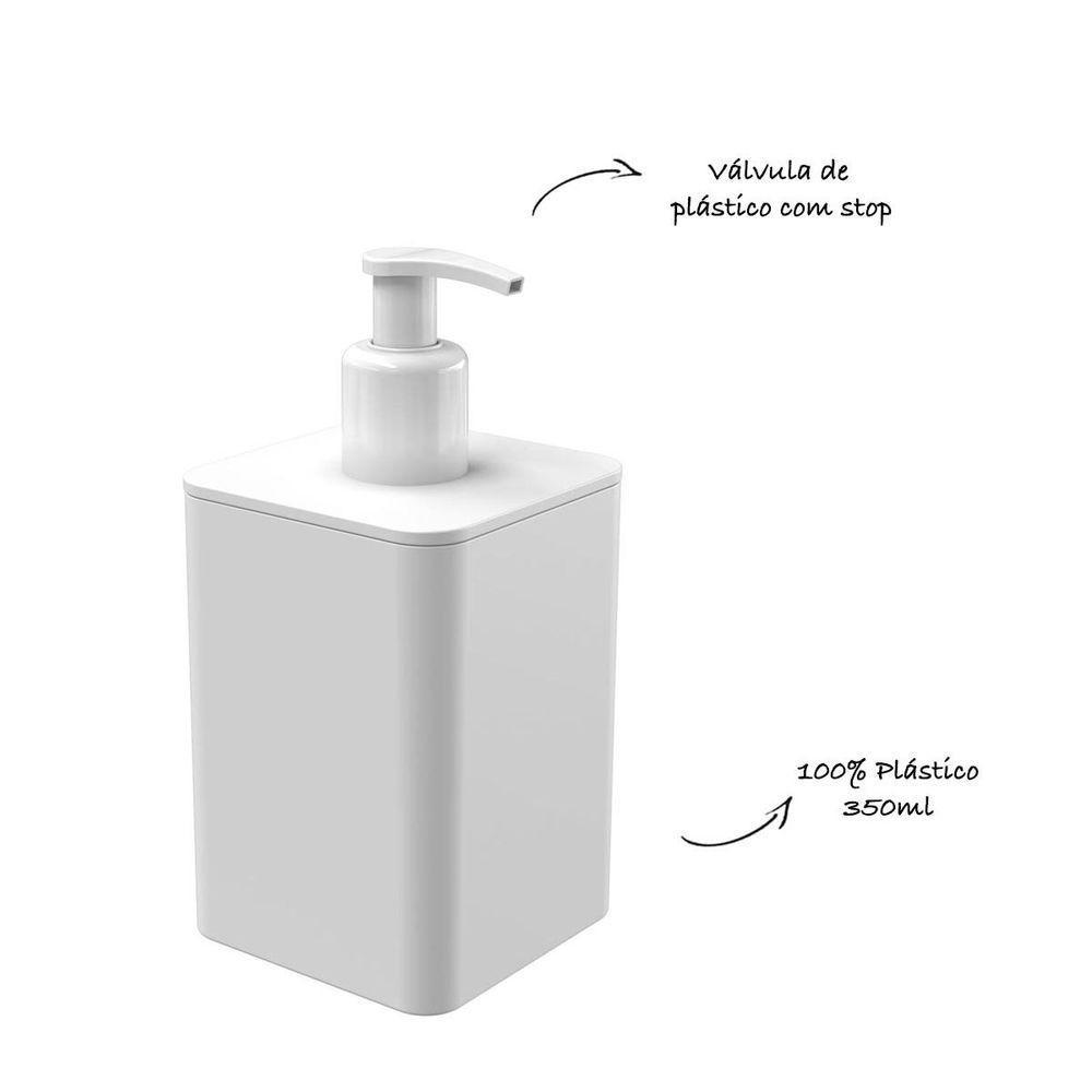 Dispenser Para Detergente E Sabonete Líquido 350ml - Stolf Branco - 4