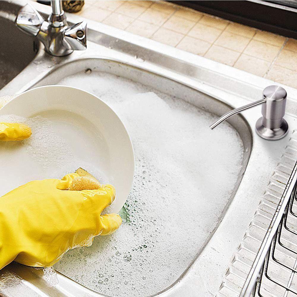 Dispenser Embutir Dosador Liquido Sabão Pia Detergente Sabonete Escovado Cozinha Banheiro - 7