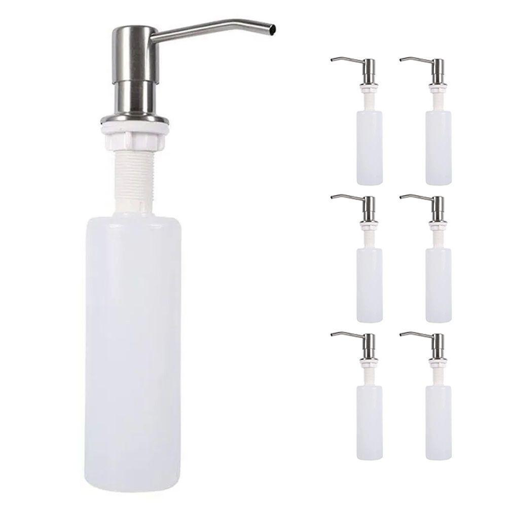 Dispenser Dosador Kit 6 Un Sabonete Liquido Embutir Sabao Detergente Cozinha Pia Banheiro Lavabo - 1