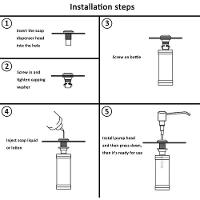 Dispenser Dosador Kit 6 Un Sabonete Liquido Embutir Sabao Detergente Cozinha Pia Banheiro Lavabo - 5