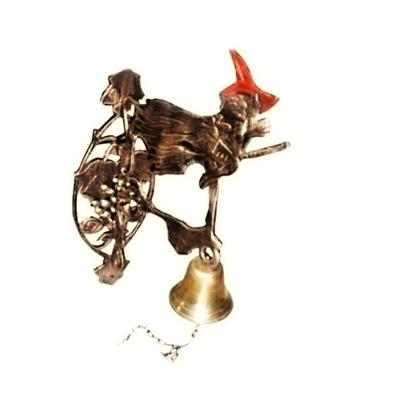 Sineta Sino de Bronze de Parede Modelo Bruxa de Alumínio