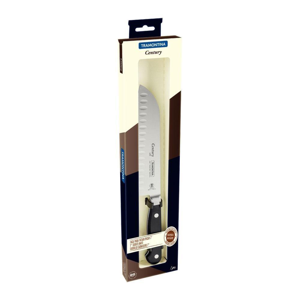 Faca Profissional Master Santoku Century Lâmina Aço Inox 7'' Polegadas - Tramontina 24020107 - 7