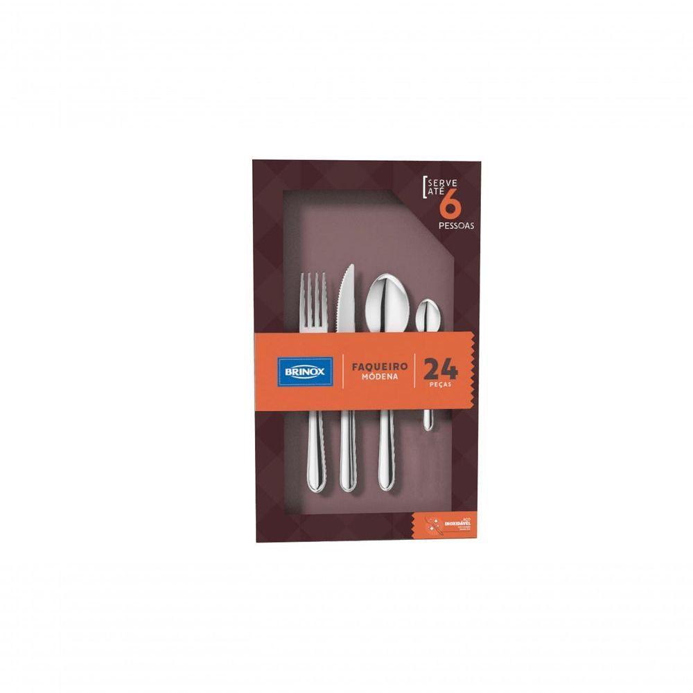 Faqueiro 24 Peças, Compacto - Módena - Brinox - 1