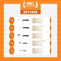Faqueiro Leme 60 Peças Lâminas Em Aço Inox Cabo Preto Pbag - Tramontina - 4
