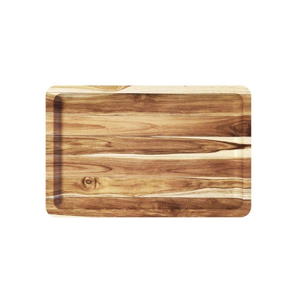 Gamela De Madeira Teca Slim Para Churrasco - Stolf - 1