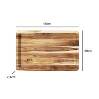 Gamela De Madeira Teca Slim Para Churrasco - Stolf