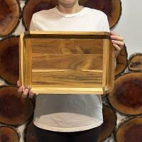 Gamela De Madeira Teca Retangular - Stolf 39,5x5 - 2