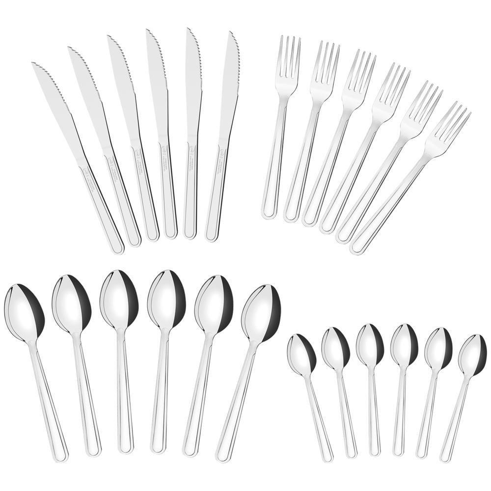 Faqueiro Tramontina Búzios em Aço Inox com Detalhe 24 Peças - 4