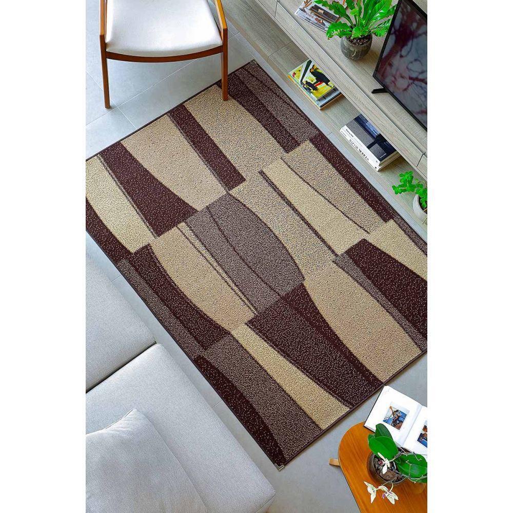 Tapete Sala Escrit. 1,50 X 2,00 Antiderrapante Marrom A-110 - 1