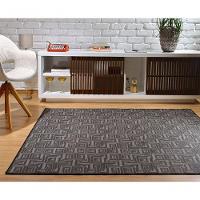 Tapete Sala Quarto 1,50 X 2,00 Antiderrapante Preto Ht-03 - 1