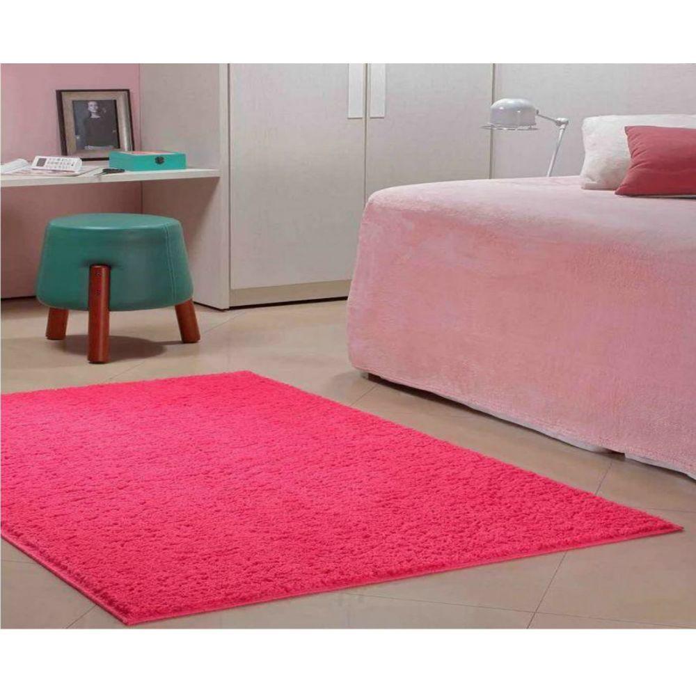 Tapete Sala Escritório 1,50 X 2,00 M Macio Antiderente Pink - 2
