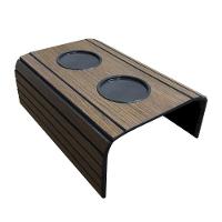 Bandeja Esteira para Braço de Sofá com Porta Copo Marrom - 1