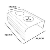 Bandeja Esteira para Braço de Sofá com Porta Copo Marrom - 2