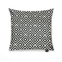 Capa para Almofada Tecido Estampado Quadrado Preto D'Rossi - 4