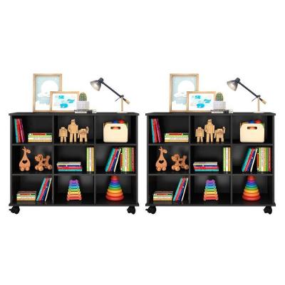 Kit 2 Nichos Organizadores Multifuncionais Rodizios Preto
