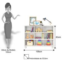 Kit 2 Nichos Organizadores 9 Gavetas Com Rodizios Branco - 3