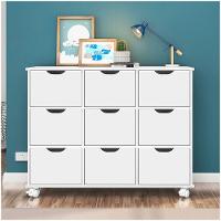 Kit 2 Nichos Organizadores 9 Gavetas Com Rodizios Branco - 9