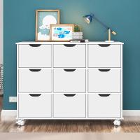 Kit 2 Nichos Organizadores 9 Gavetas Com Rodizios Branco - 10