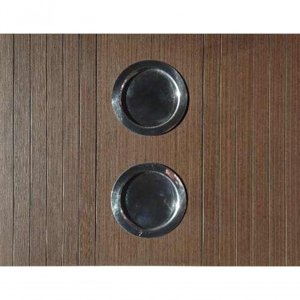 Kit 02un Esteiras Braço Sofá Porta Copos de Alumínio Marrom - 2