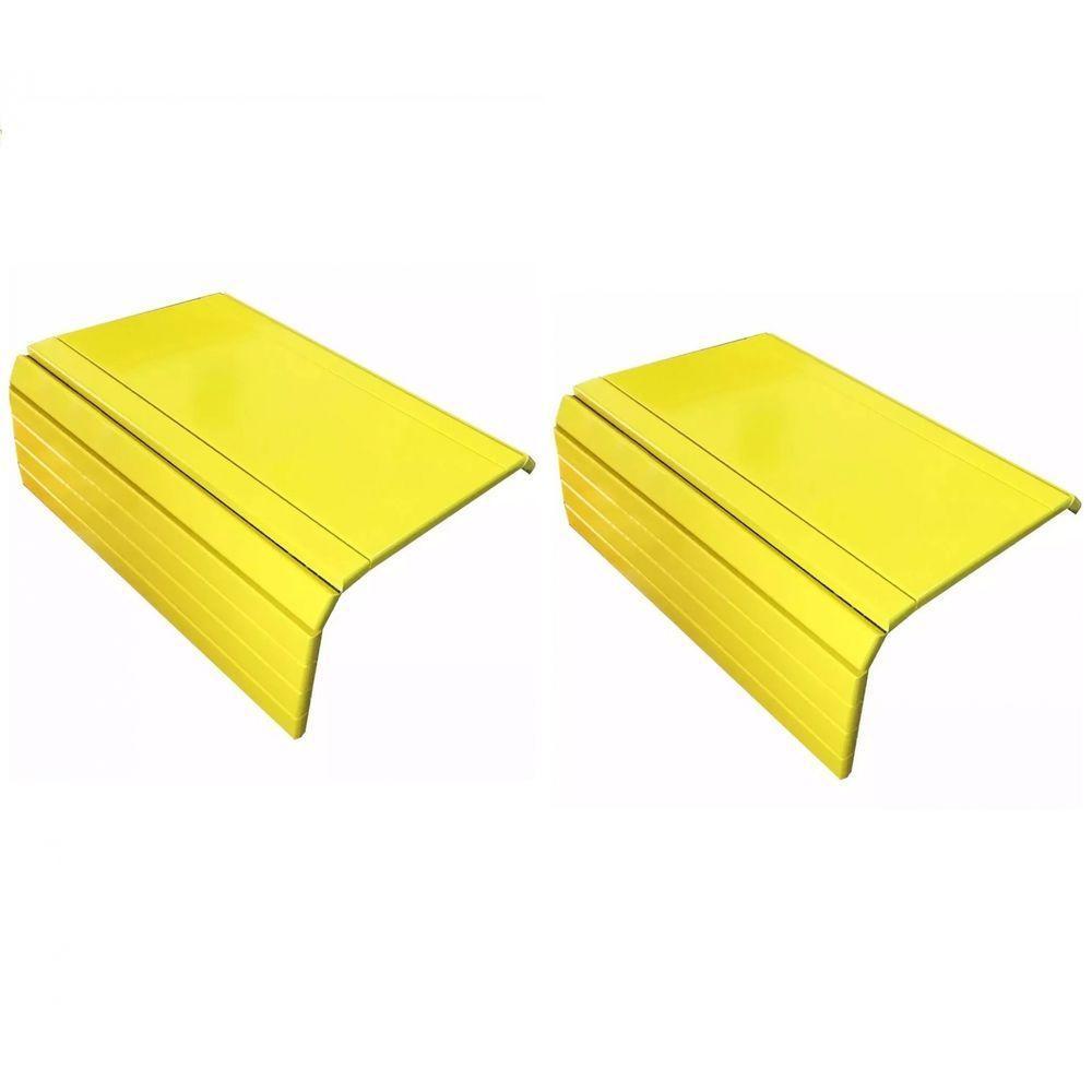 Kit 02un Esteiras Bandeja Flexível para Braço Sofá Amarela - 1
