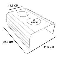 Kit 02un Esteiras Braço Sofá Branca Porta Copo Alumínio - 9
