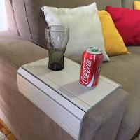 Esteira Reta Flexível para braço Sofá Kit 02un Bege Nude - 7