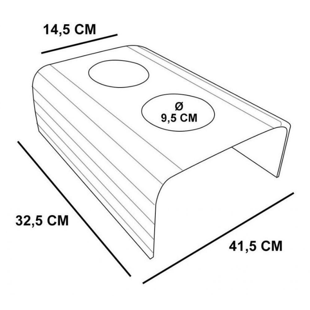 Esteira para Braço de Sofá com Porta Copo Kit 2un Preto - 6