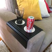 Esteira para Braço de Sofá com Porta Copo Kit 2un Preto - 3