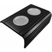 Esteira para Braço de Sofá com Porta Copo Kit 2un Preto