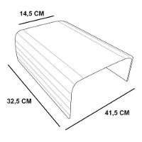 Esteira Bandeja Reto Flexível para Braço Sofá Azul Bic