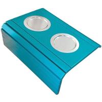 Esteiras Porta Copo Alumínio para Sofá Kit 2un Azul Tifany - 2