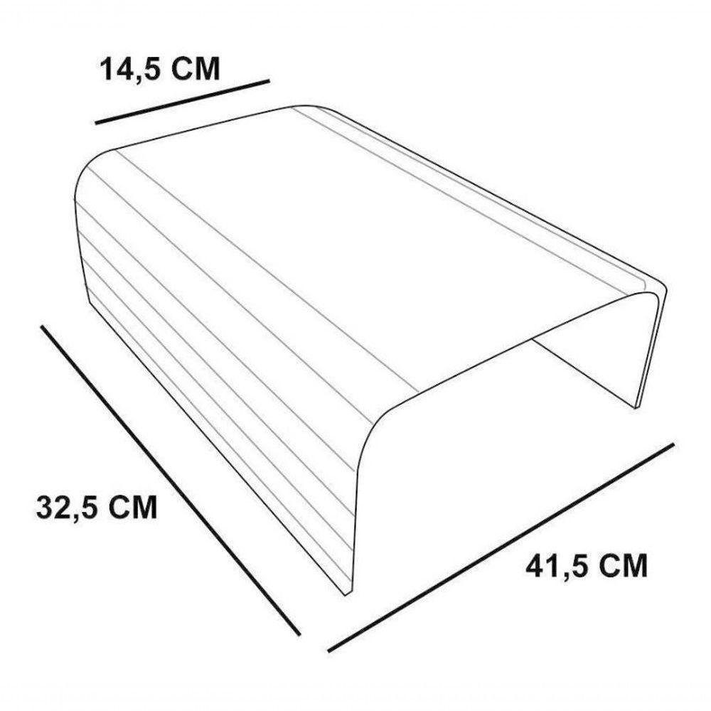 Kit 4un Suporte Esteira Reto Flexível para Braço Sofá Marrom - 3