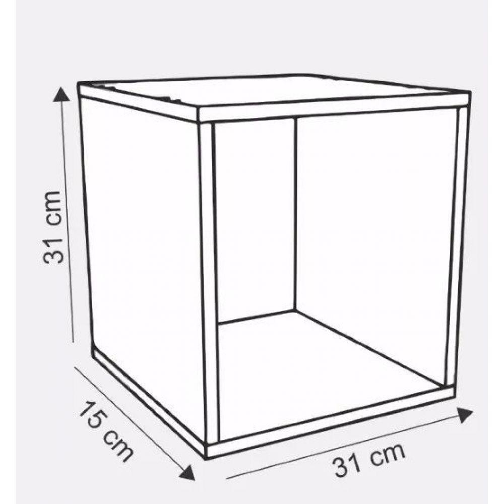 Nichos Decorativo Quadrado Kit 3 un Branco - 2