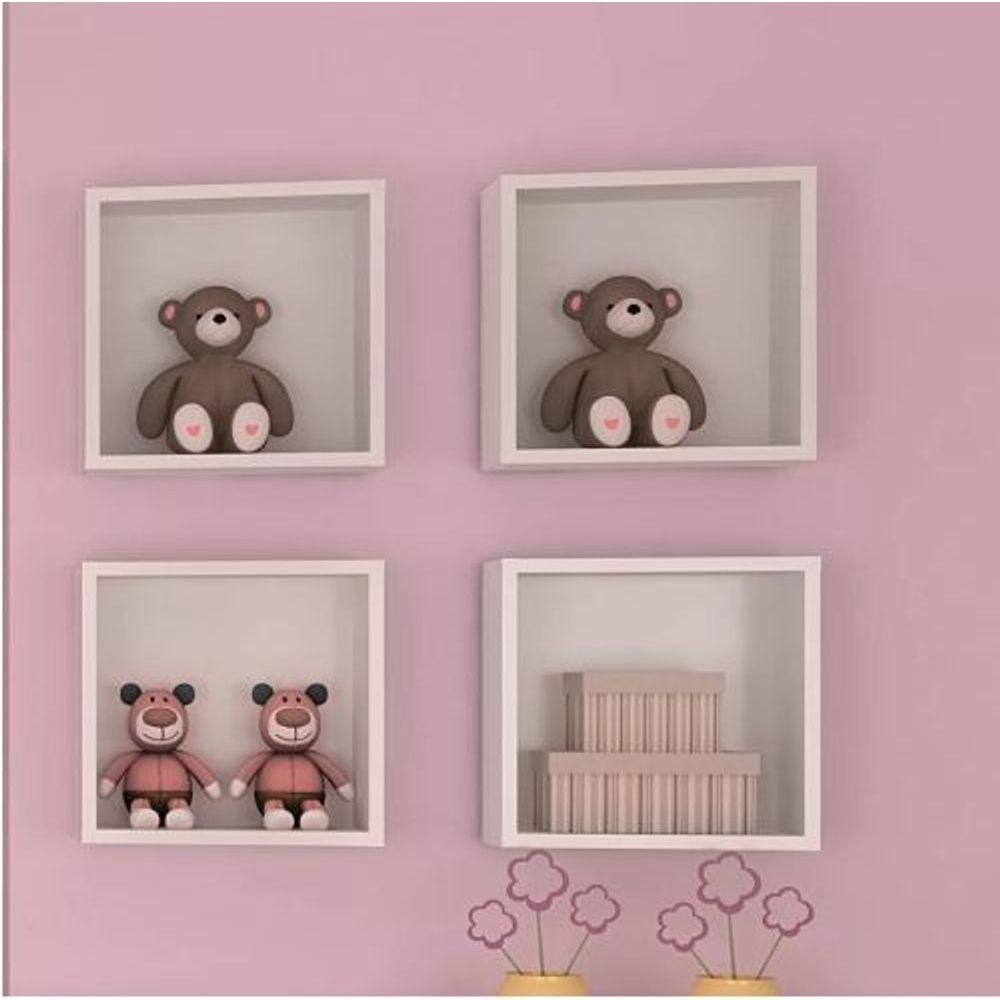 Nichos Decorativo Quadrado Kit 3 un Branco - 3