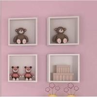 Nichos Decorativo Quadrado Kit 3 un Branco - 3