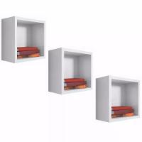 Nichos Decorativo Quadrado Kit 3 un Branco - 6